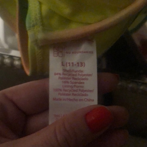 Multicolored neon bikini top shiny large - Picture 3 of 3